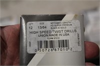 2 PKGS 1/8 DRILL BITS (12) & 1 PKG 13/64 DRILL