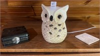 Ceramic Owl Night Light w/ Other Items