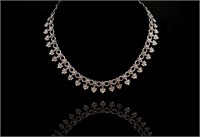 Victorian silver collar necklace