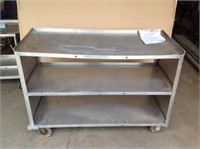 Stainless steel cart, rubber casters