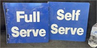 "FULL SERVE" AND "SELF SERVE" METAL GAS STATION
