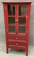Small Red Two Door Cabinet