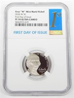 2020-W NICKEL - FIRST W NICKEL - NGC PF70 UCAM