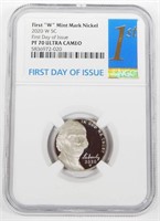 2020-W NICKEL - FIRST W NICKEL - NGC PF70 UCAM