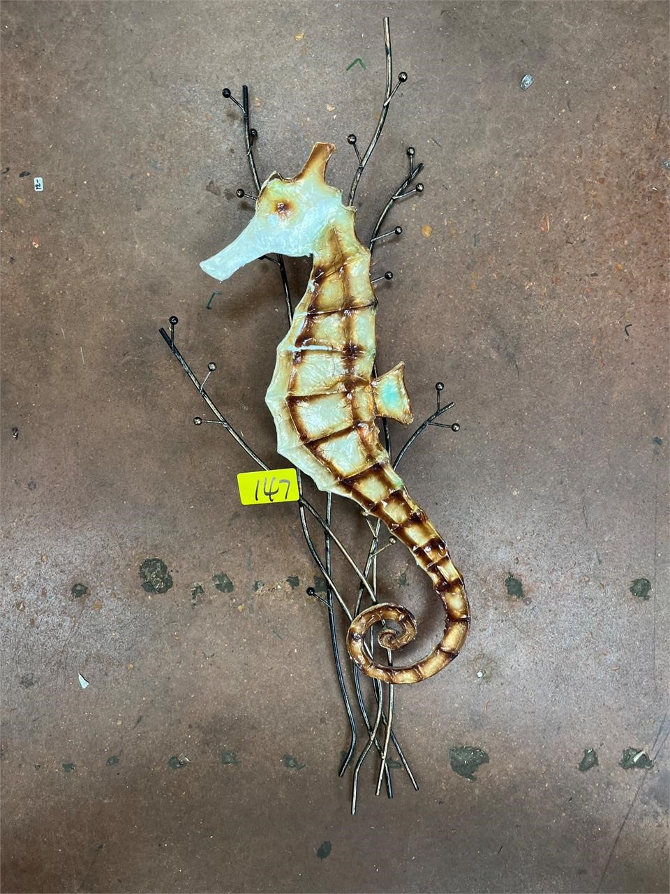 Metal Seahorse Decor