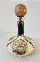 Leather Covered Nautical Theme Decanter