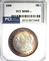 1886 Morgan PCI MS65+ Colorful Rim