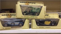 3 Matchbox car models of yesteryear, includes a