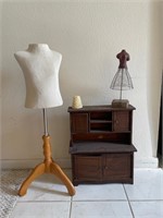 Group of Vintage Miniatures - Cabinet & Dress Form