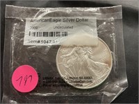 2009 Unc  American Eagle 1oz Silver $1
