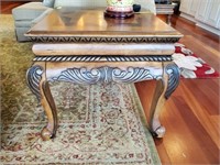 PAIR OF INLAID END TABLES