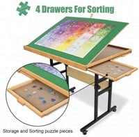 PUZZLE TABLE USED MISSING HARDWARE 25IN X 34IN