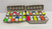 (4) dozen golf balls, MAXFLI, BOMB, TOP FLITE,