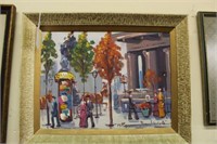 Framed Oil of Paris on Panel