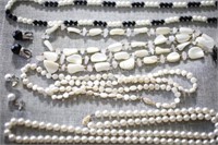 Fresh Water Pearl & Beaded Necklace & Earring Set