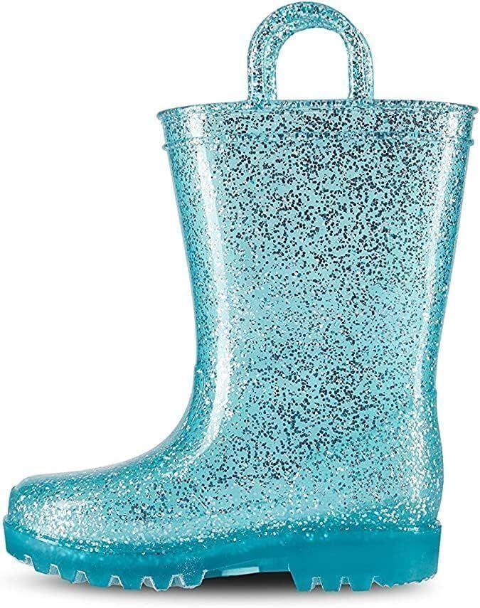 sz 7 toddler Glitter Boots Waterproof