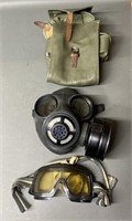 Gas Mask, Magazine Pouch & Goggles