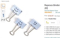 Rapesco Binder Clips, 32 mm Emoji Clips Pack of 20