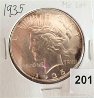 1935 Silver Peace Dollar, nice
