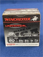 1 Box of Winchester 20 Gauge 7 1/2 Shot shells,