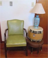 Mid Century Chair, Ottoman, Fan, Lamp