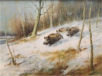 Manfred Schatz 24x32 O/C "Wild Boar II"