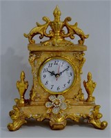 Gold Gilt Quartz Mantle Clock - 630