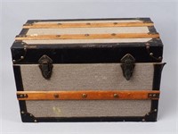 Small Trunk w/Wood & Leather Trim