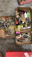 Chain, bolts, misc tools, cellphones