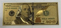 2009 24KT GOLD $100 BANKNOTE