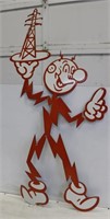 ANTIQUE PORCELAIN 42" REDDY KILOWATT SIGN