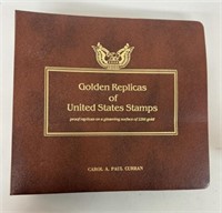 (37) 22KT GOLD REPLICAS OF U.S. STAMPS BOOK