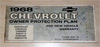 1968 Chevrolet Owner Protection Plan