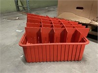 Pallet of Plastic bins and dividers