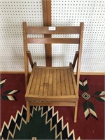 Old Folding Wood Chair