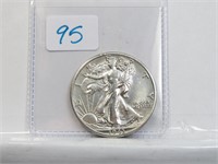 1943 D Walking Liberty Half Dollar 90% Silver