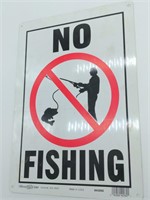 Metal "No Fishing" Sign 14" x 10"