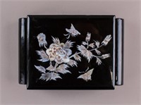Chinese Black Lacquer Abalone Inlaid Jewelry Box
