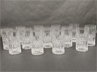 Set of 13 Crystal Tumblers / Drink Glasses