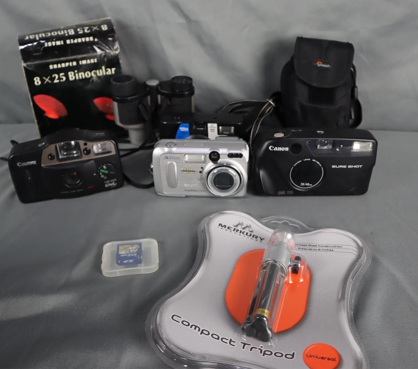 Assortment of Cameras & Supplies