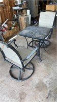 Table & 2 Swivel Chairs