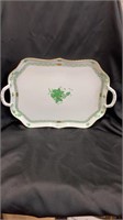 Herend Chinese Bouquet Green, Serving Dish 18.25"