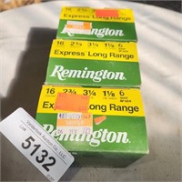 Remington 16 ga. Shotgun Shells - 3 boxes, 6 shot