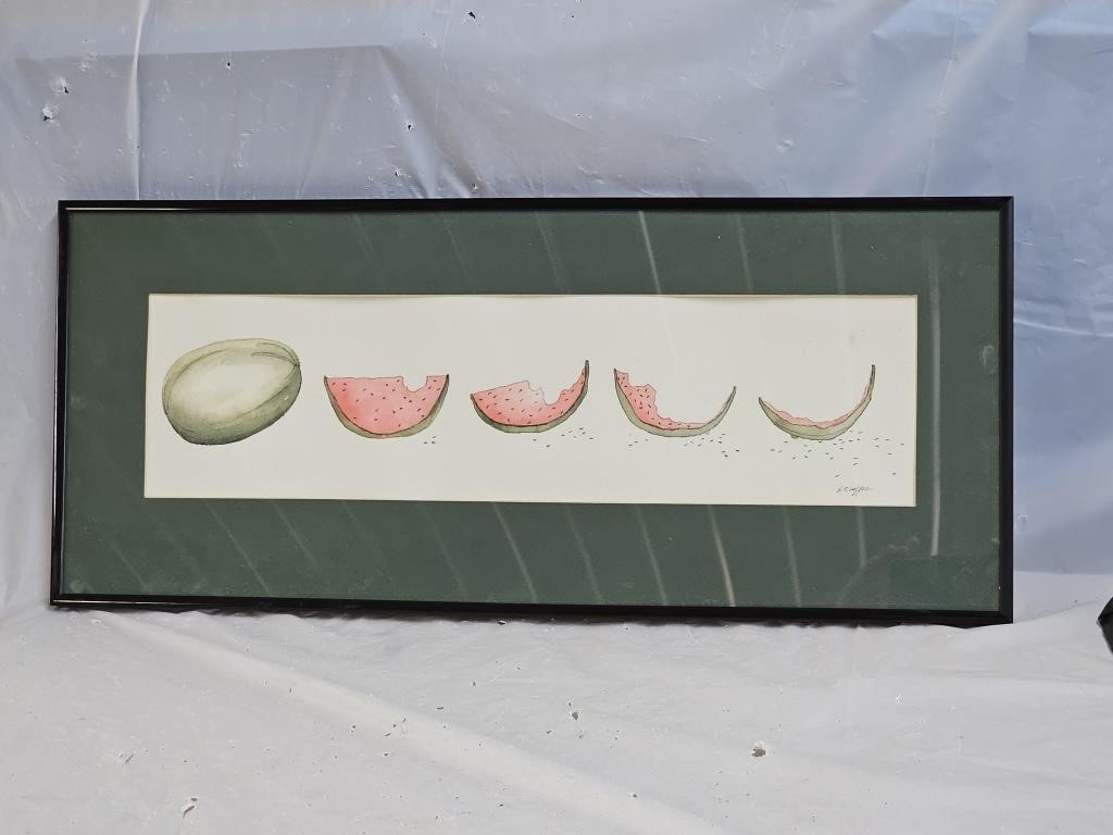 E. R. Loeffler Watermelon Watercolor