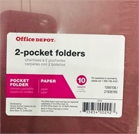 New- 2Pocket Folders- 10 Ct