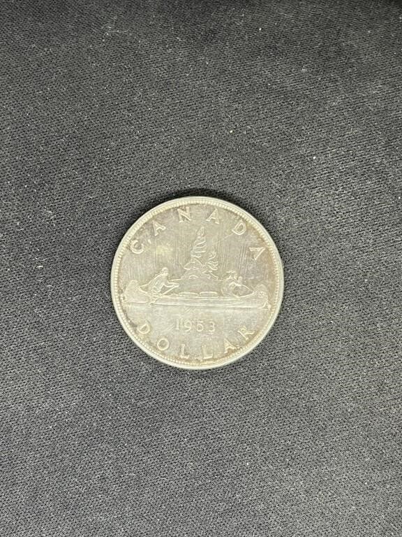 Canadian Silver Dollar Obverse 1953