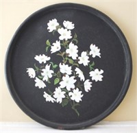Painted Metal Tray - 19.5" round