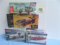 (4) Vintage Monogram, Revell & AMT Model Cars