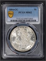1884-CC $1 Morgan Dollar PCGS MS62