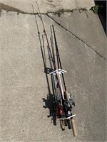 5-Fishing Poles on Fishing Pole Rack